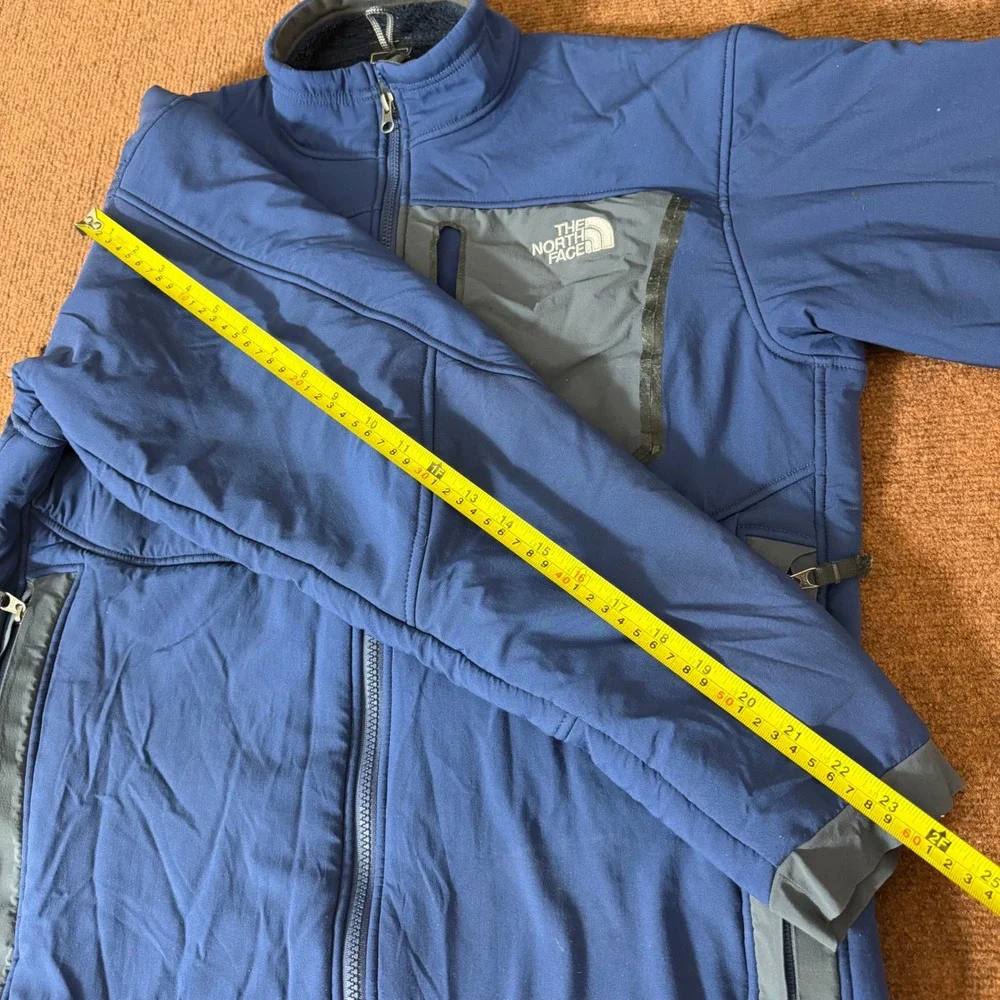 The North‎ Face Summit Series Softshell Jacket Mens L Blue Full Zip Fleece Lined